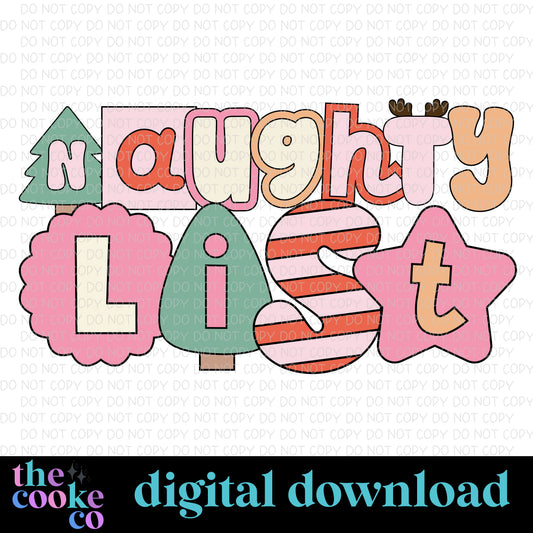 NAUGHTY LIST | Digital Download | PNG