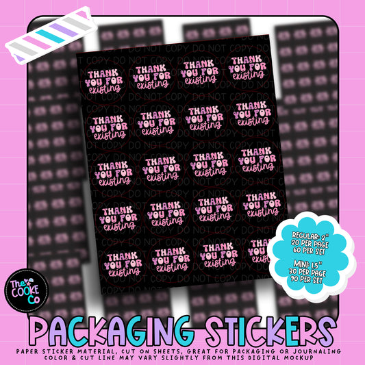 Packaging Stickers | #RTS0296 - THANK YOU FOR EXISTING