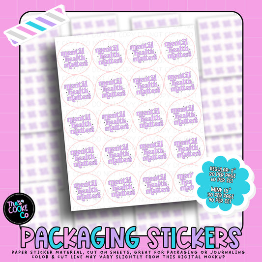 Packaging Stickers | #RTS0297 - MENTAL HEALTH MATTERS