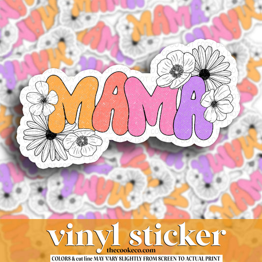 Vinyl Sticker | #V1359 - MAMA FLORAL