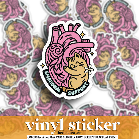 Vinyl Sticker | #V1817 - EMOTIONAL SUPPORT CAT