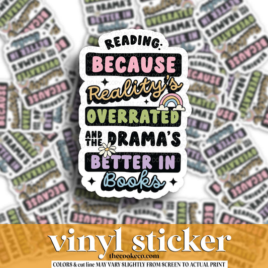 Vinyl Sticker | #V1834 - READING BECAUSE