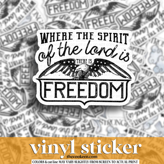 Vinyl Sticker | #V1889 - WHERE THE SPIRIT OF THE LORD