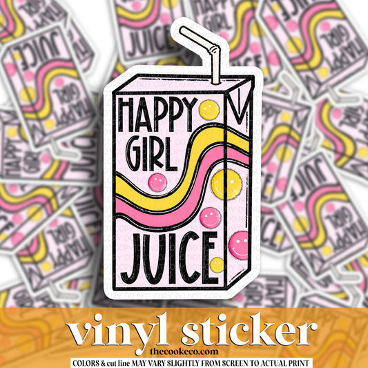 Vinyl Sticker | #V1943- HAPPY GIRL JUICE