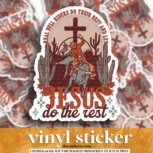 Vinyl Sticker | #V1961 - JESUS DO THE REST