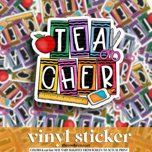 Vinyl Sticker | #V1973 - RAINBOW TEACHER