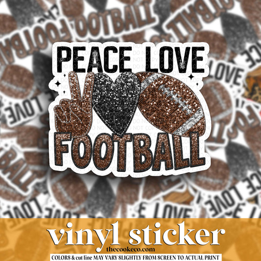 Vinyl Sticker | #V1983 - PEACE LOVE FOOTBALL