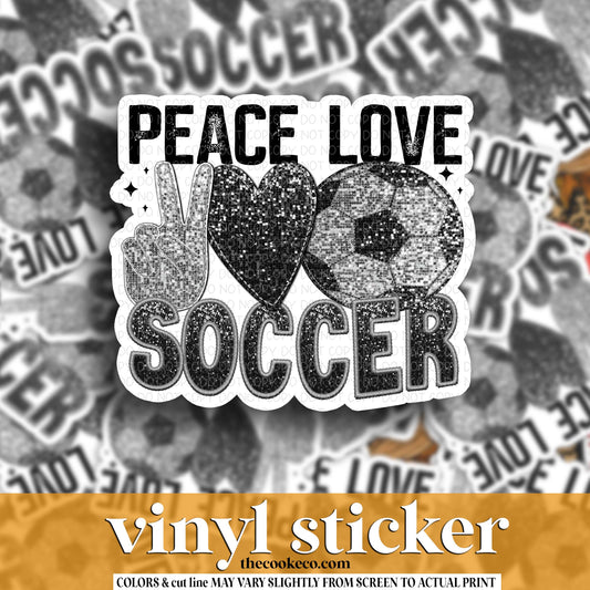 Vinyl Sticker | #V1987 - PEACE LOVE SOCCER