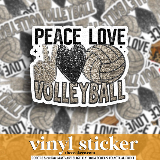 Vinyl Sticker | #V1989 - PEACE LOVE VOLLEYBALL