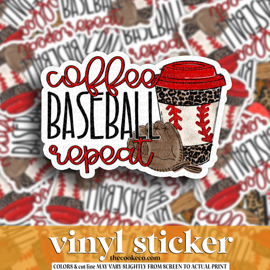 Vinyl Sticker | #V1989 - COFFEE BASEBALL REPEAT