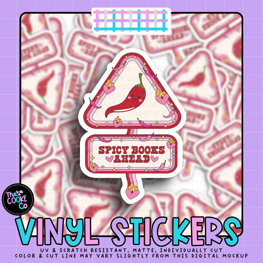 Vinyl Sticker | #V2044 - SPICY BOOKS AHEAD