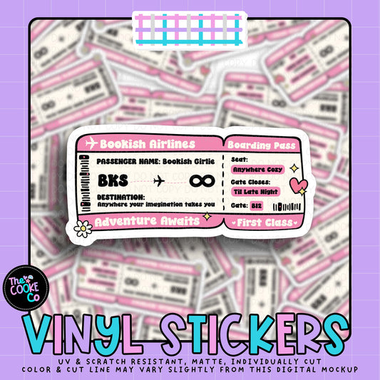 Vinyl Sticker | #V2100 - BOOKISH AIRLINES.
