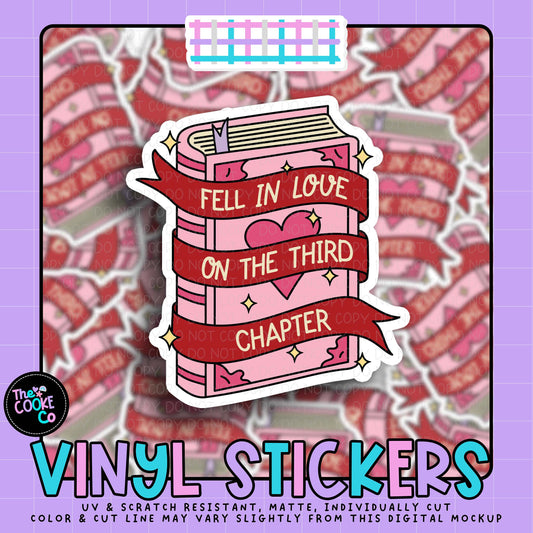 Vinyl Sticker | #V2106 - FELL IN LOVE ON THE THIRD CHAPTER.