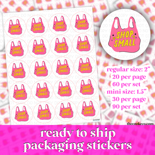 PACKAGING STICKERS | #RTS0252 - SHOP SMALL