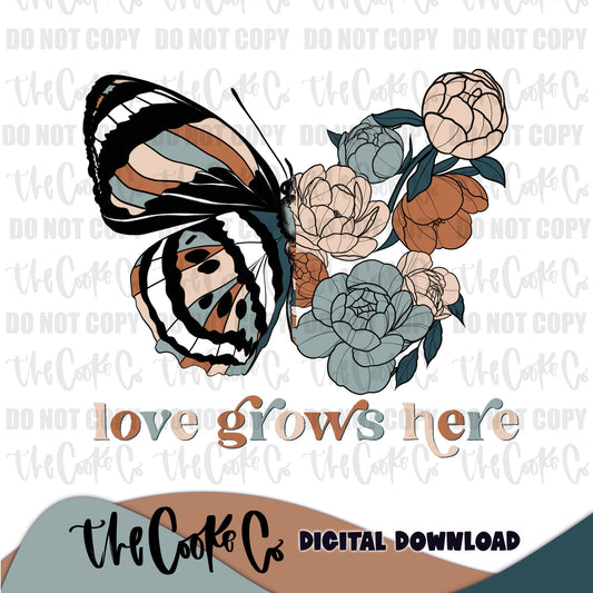 LOVE GROWS HERE | Digital Download | PNG