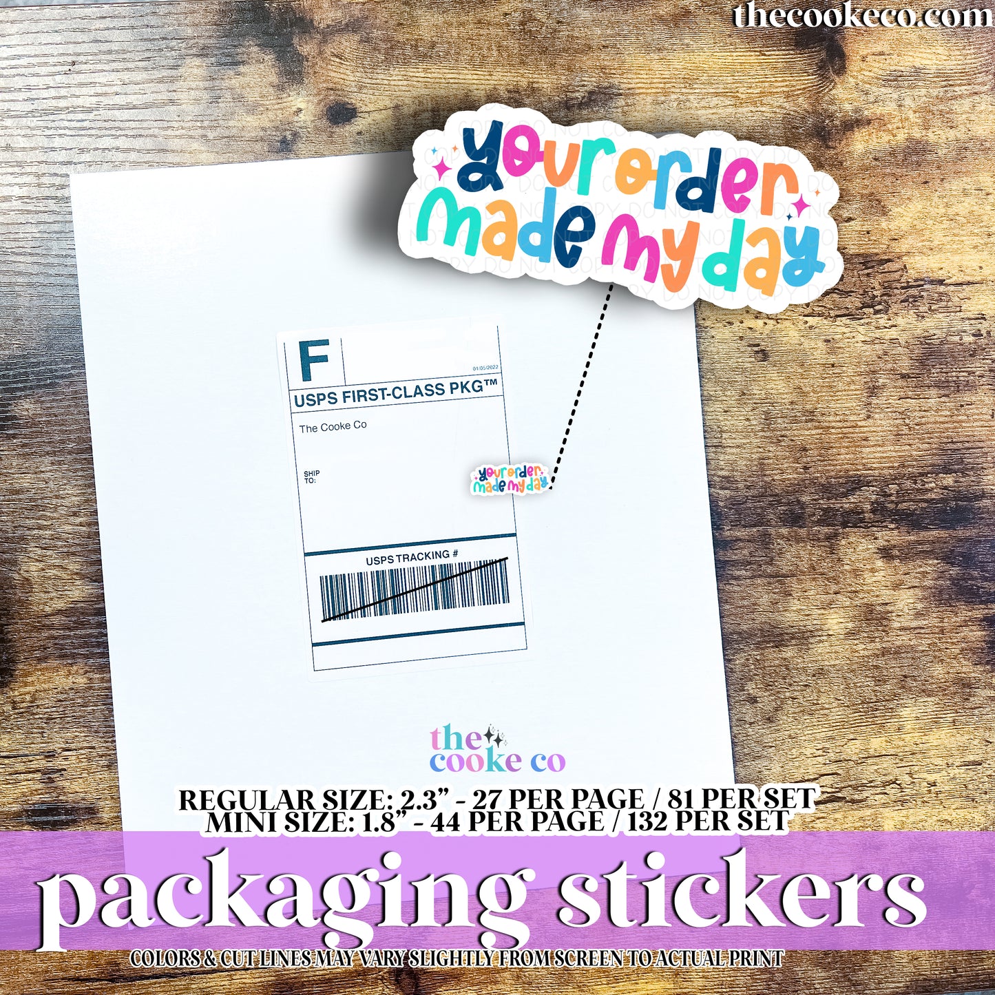 Packaging Stickers | #C0934 - YOUR ORDER MADE MY DAY