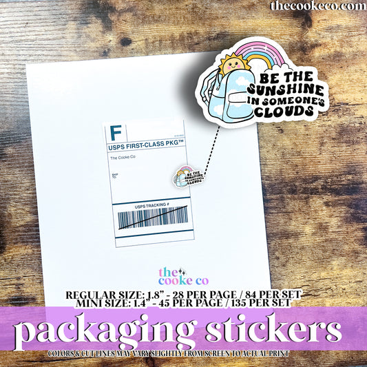 PTO Packaging Stickers | #C0965 - BE THE SUNSHINE IN SOMEONE'S CLOUDS