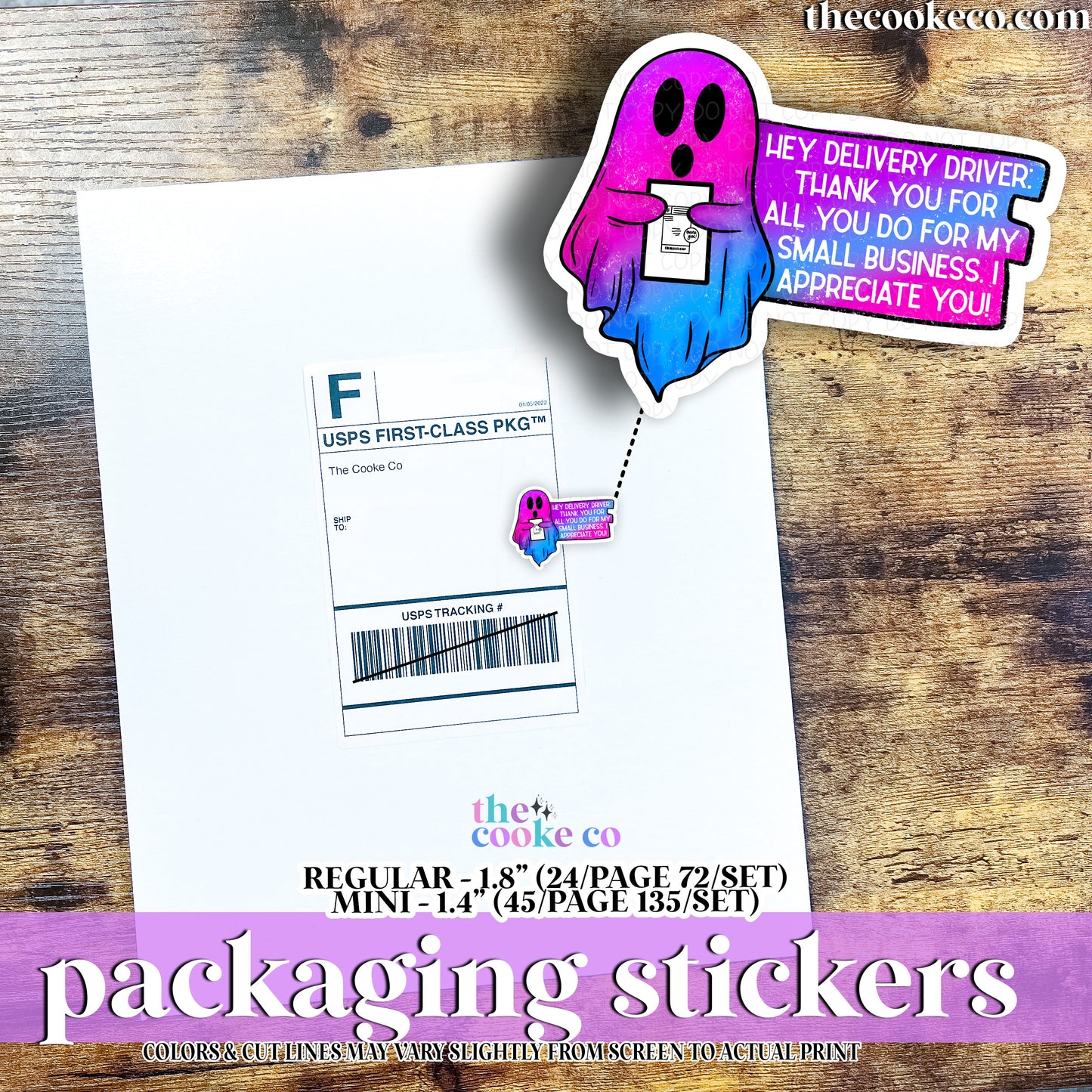 Packaging Stickers | #C0990 - HEY DELIVERY DRIVER GHOSTIE