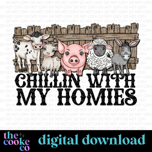 CHILLIN WITH MY HOMIES | Digital Download | PNG