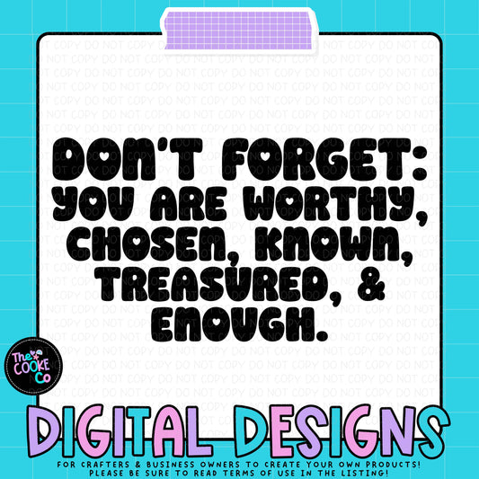 DON'T FORGET | Digital Download | PNG