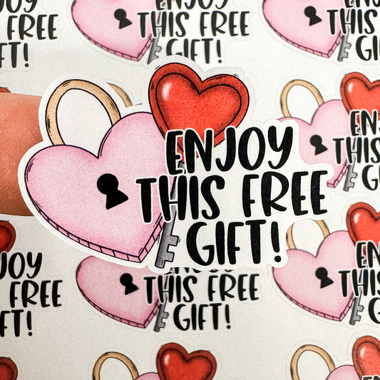 Packaging Stickers | #C1007 - ENJOY THIS FREE GIFT