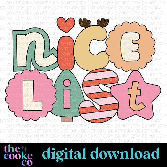 NICE LIST | Digital Download | PNG
