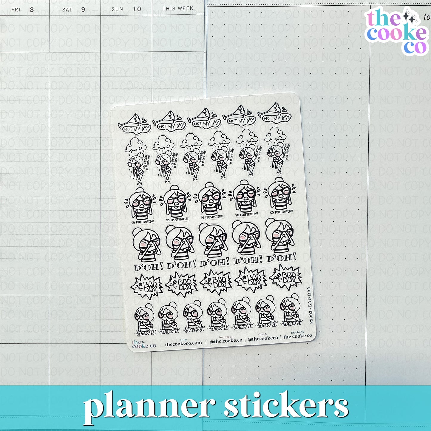 PTO Sticker Sheets | #PS003 - BAD DAY