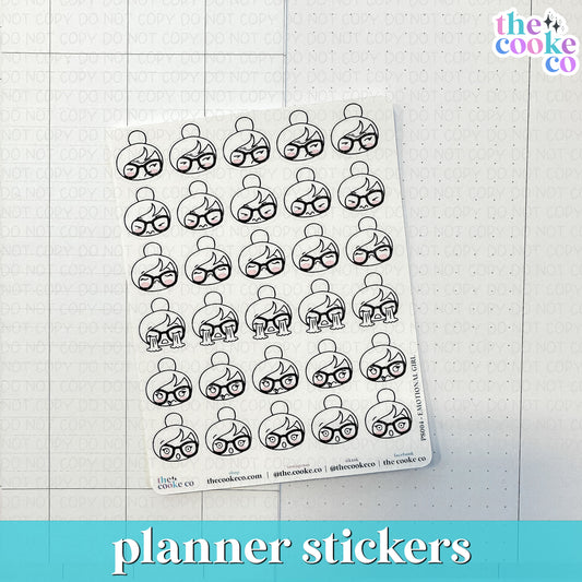 PTO Sticker Sheets | #PS014 - EMOTIONAL GIRL