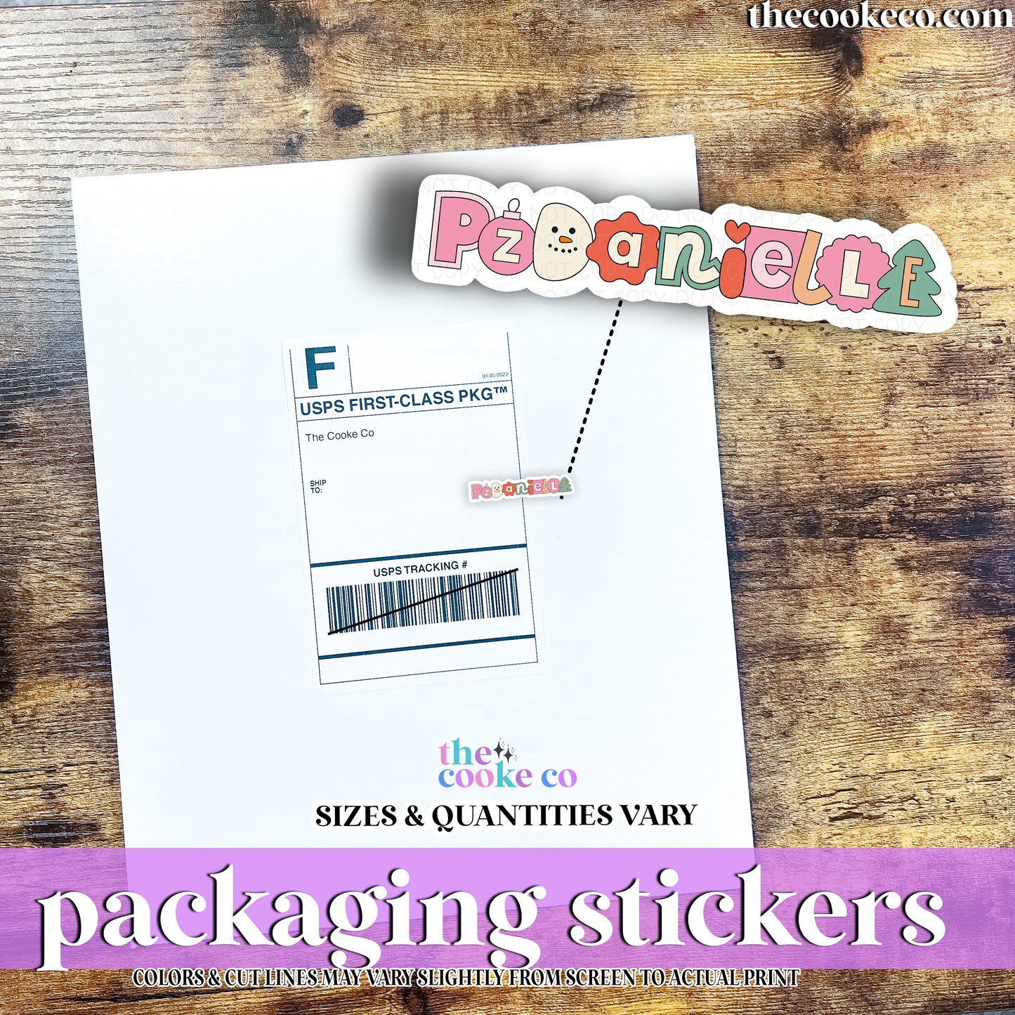 Customizable Packaging Stickers | CUSTOM HOLIDAY NAME STICKERS