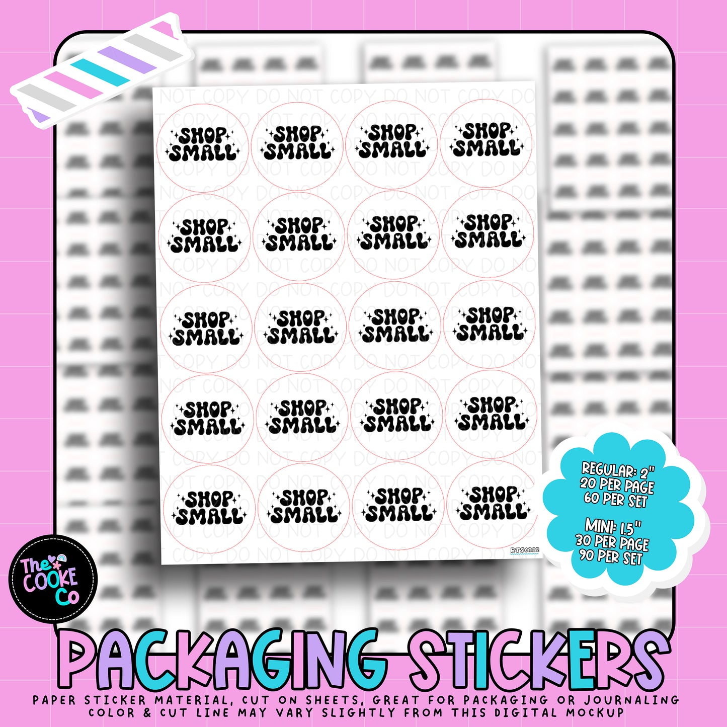 Packaging Stickers | #RTS0322 - SHOP SMALL