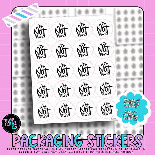 Packaging Stickers | #RTS0325 - DO NOT BEND