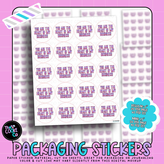Packaging Stickers | #RTS0343 - YOU ARE THE HEART OF MY BUSINESS
