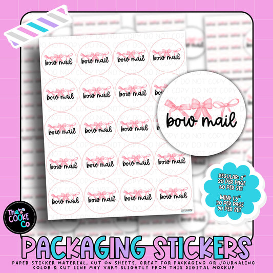 Packaging Stickers | #RTS0349 - BOW MAIL