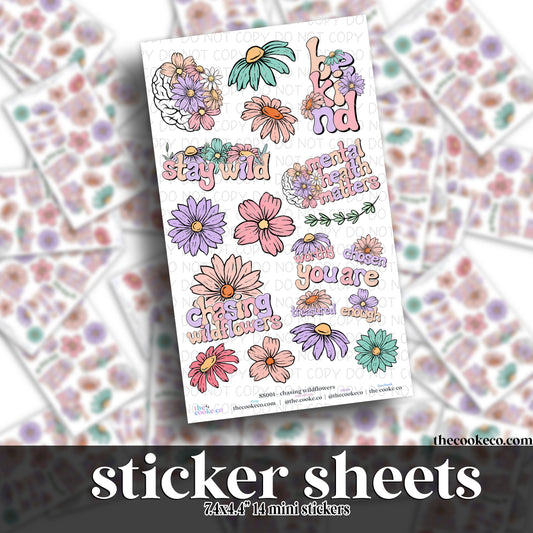 PTO Sticker Sheets | #SS001 - CHASING WILDFLOWERS STICKER SHEET