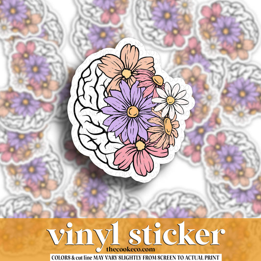 Vinyl Sticker | #V1323 - FLORAL BRAIN