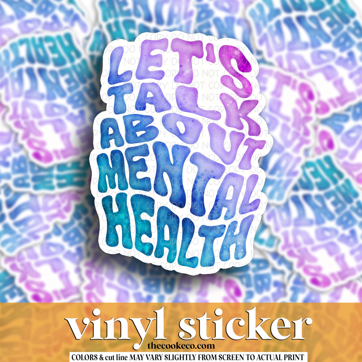 Vinyl Sticker | #V1262 - LET'S TALK ABOUT MENTAL HEALTH