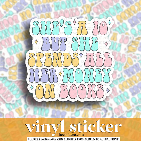 Vinyl Sticker | #V1304 - SHE'S A 10 BUT...BOOKS