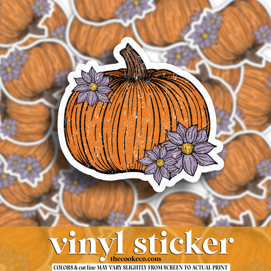 Vinyl Sticker | #V1390 - FLORAL PUMPKIN