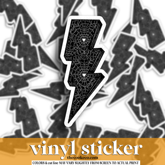 Vinyl Sticker | #V1407 - SPIDER WEB LIGHTNING BOLT