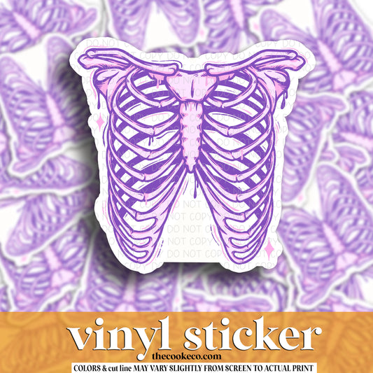 Vinyl Sticker | #V1417 - PURPLE RIB CAGE