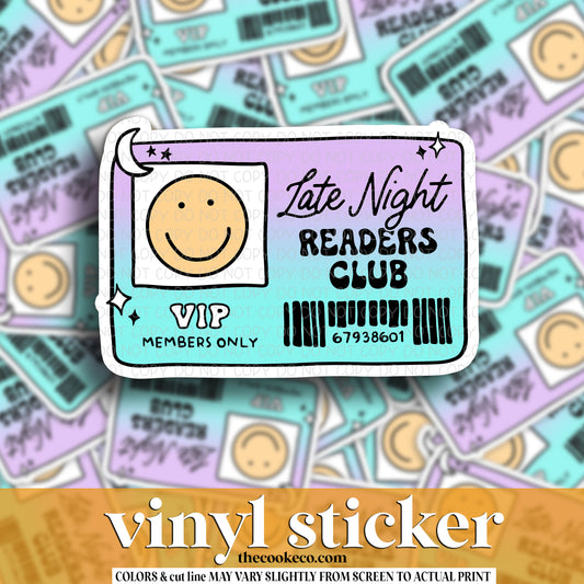 Vinyl Sticker | #V1429 - LIGHT NIGHT READERS CLUB