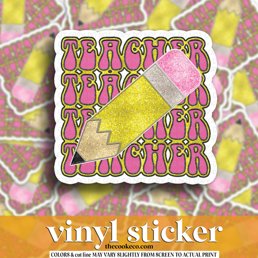 Vinyl Sticker | #V1751 - TEACHER PENCIL
