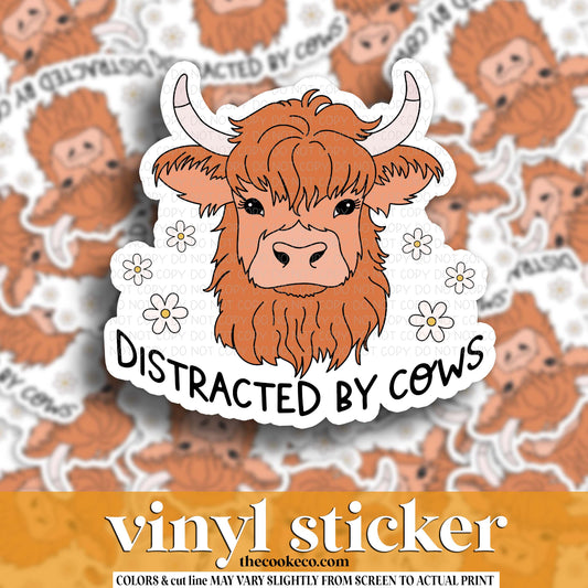 Vinyl Sticker | #V1769 - DISTRACTED BY COWS