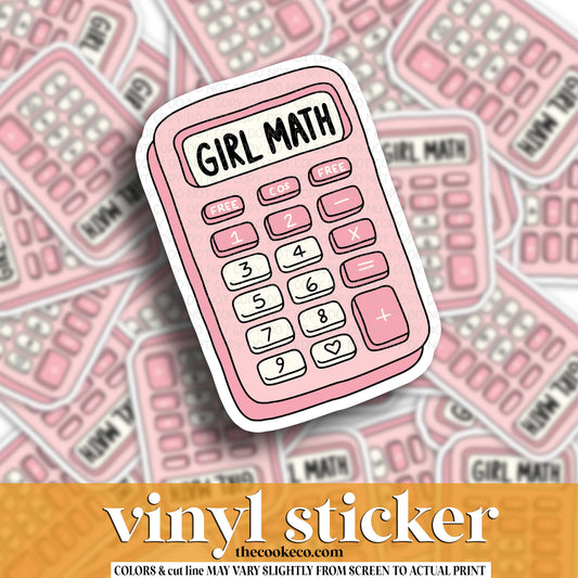 Vinyl Sticker | #V1771 - GIRL MATH CALCULATOR