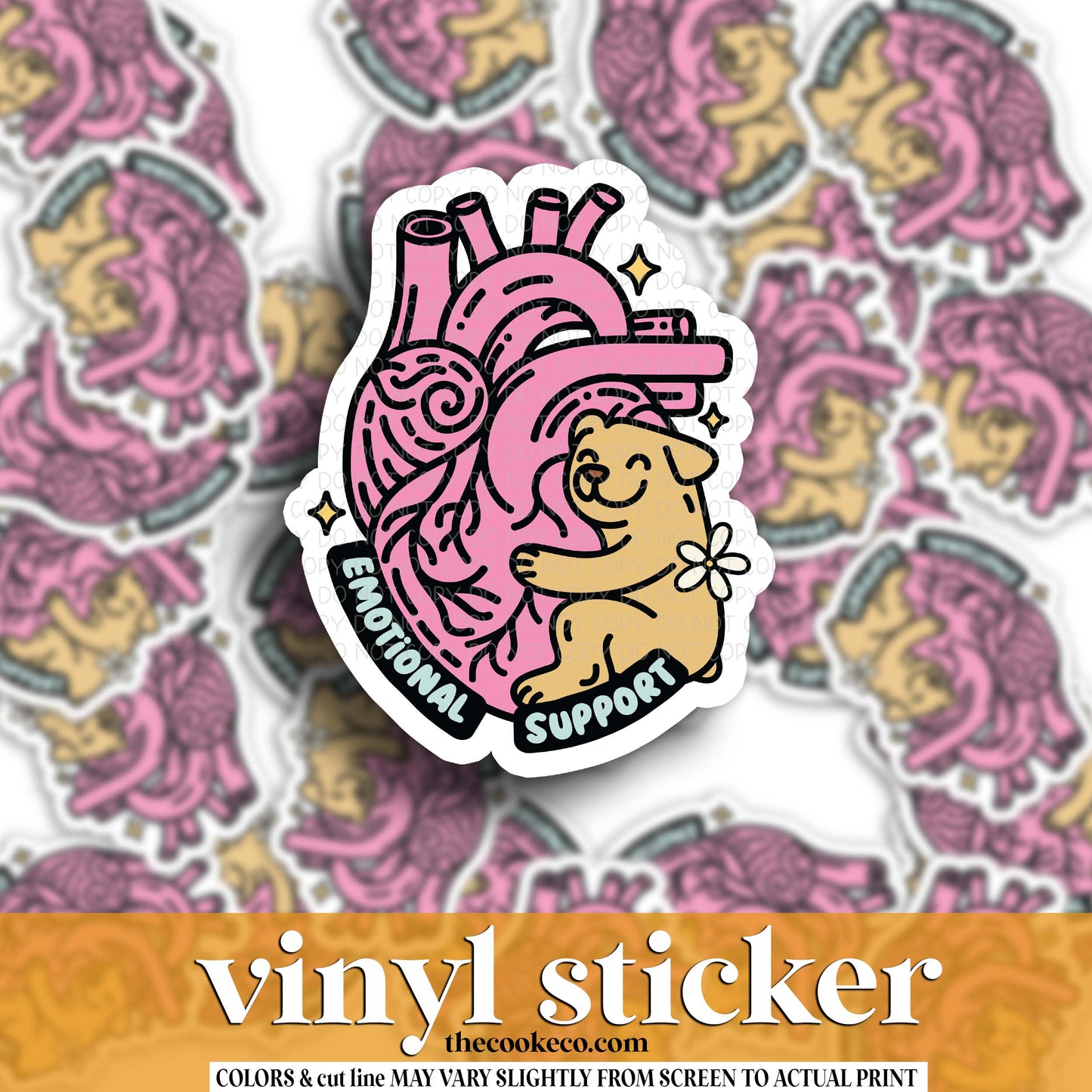 Vinyl Sticker | #V1818 - EMOTIONAL SUPPORT DOG