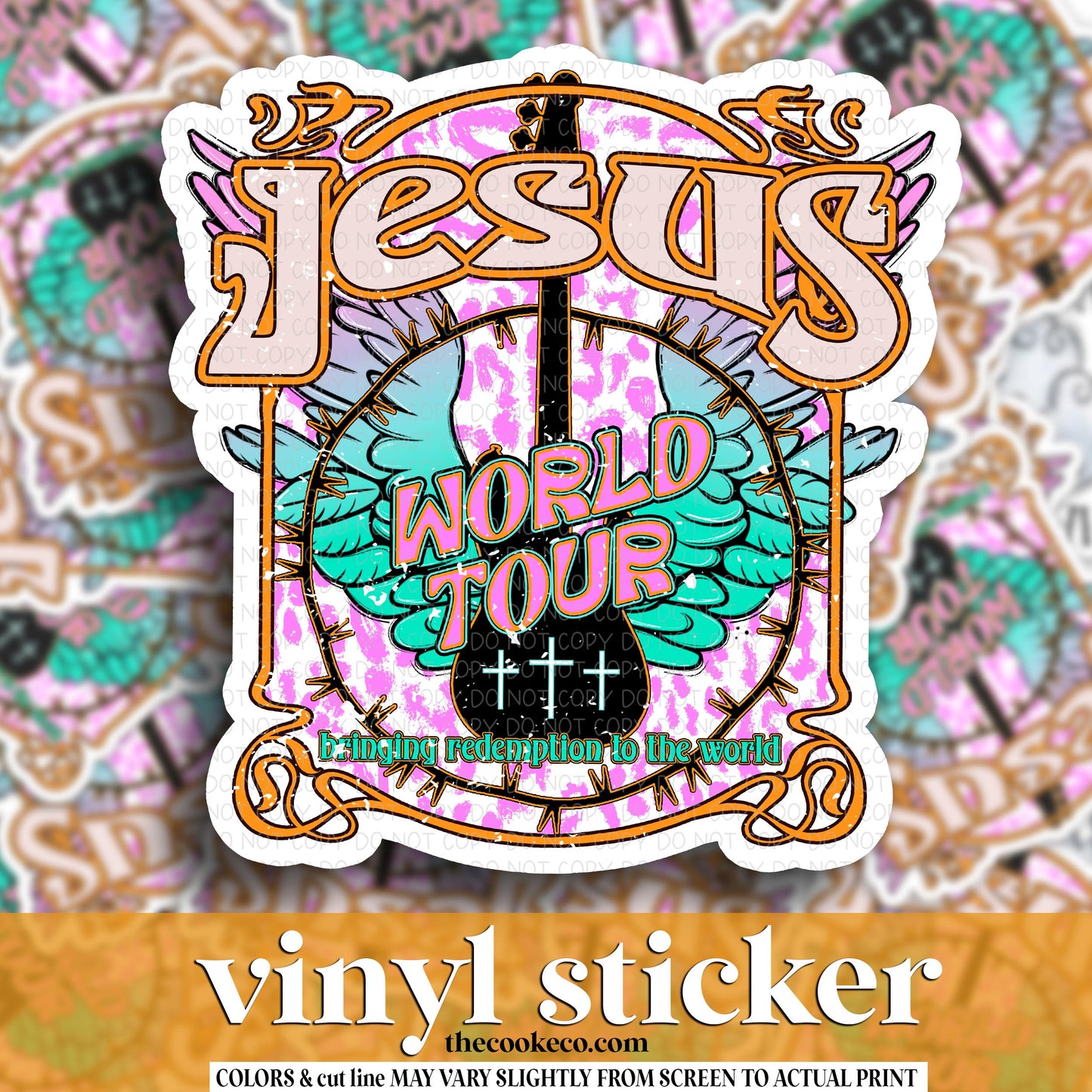 Vinyl Sticker | #V1884- JESUS WORLD TOUR