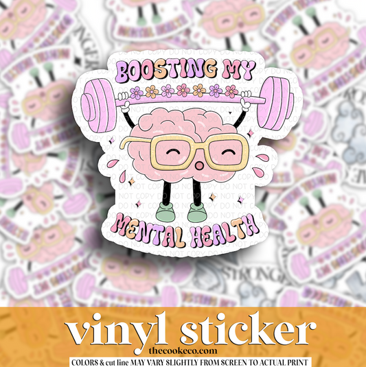 Vinyl Sticker | #V1895-BOOSTING MY MENTAL HEALTH