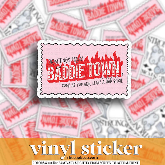 Vinyl Sticker | #V1898 - BADDIE TOWN
