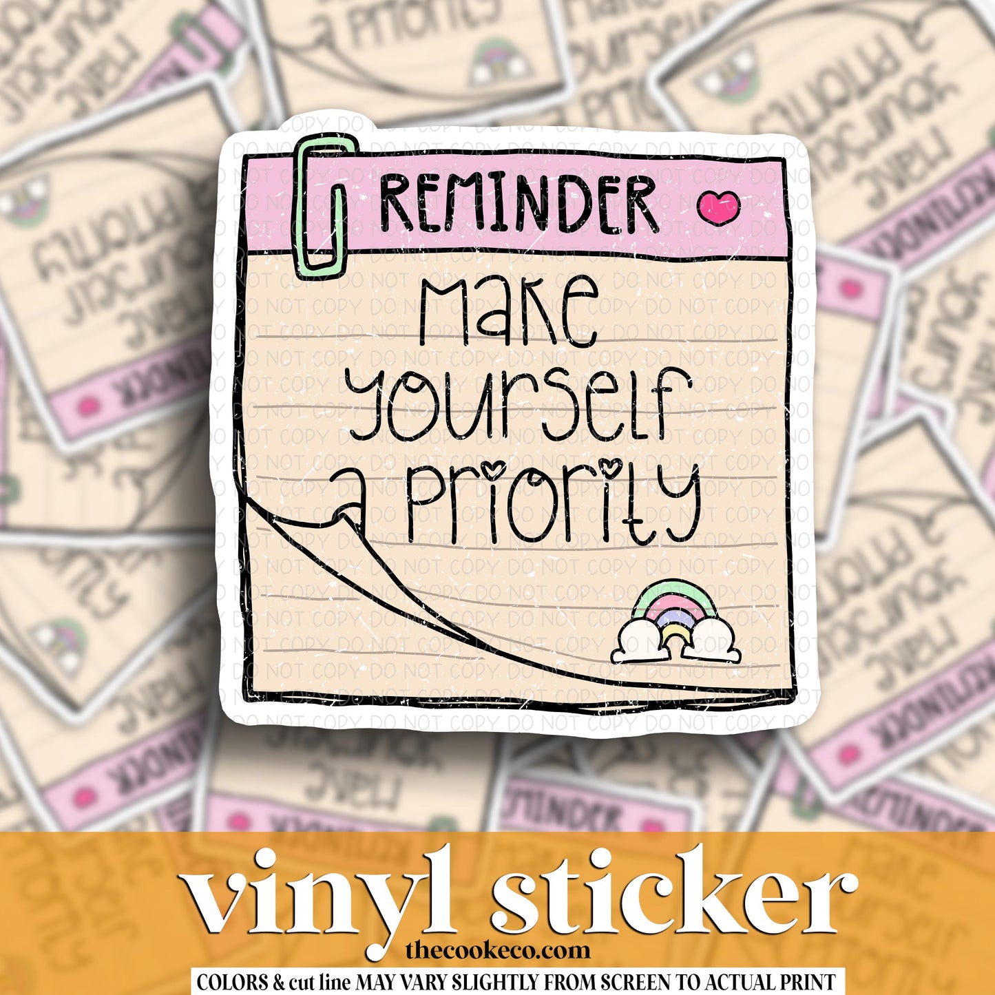 Vinyl Sticker | #V1911- REMINDER MAKE YOURSELF A PRIORITY