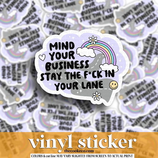 Vinyl Sticker | #V1915- MIND YOUR BUSINESS